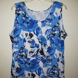 212 Floral satiny sleeveless blouse